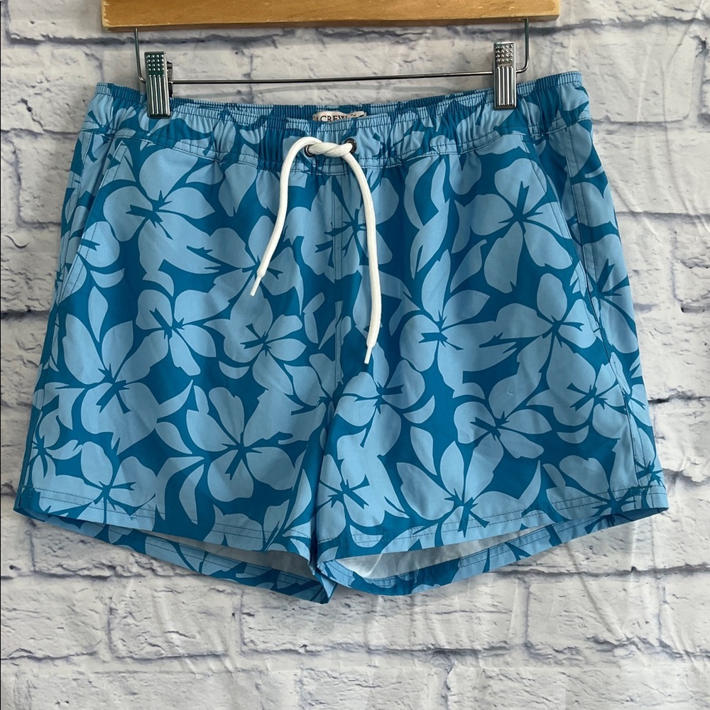 J Crew Factory Flex Swimwear Havacoa Trunks Bathing Suit Tropical Size Medium